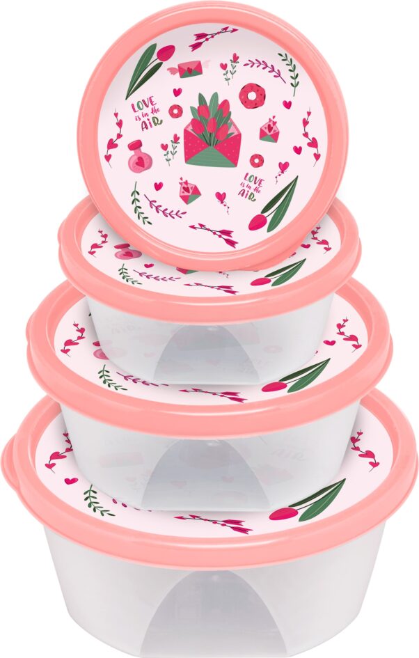 CONJ. 04 POTES RED. 210/370/740/1220ML DECOR