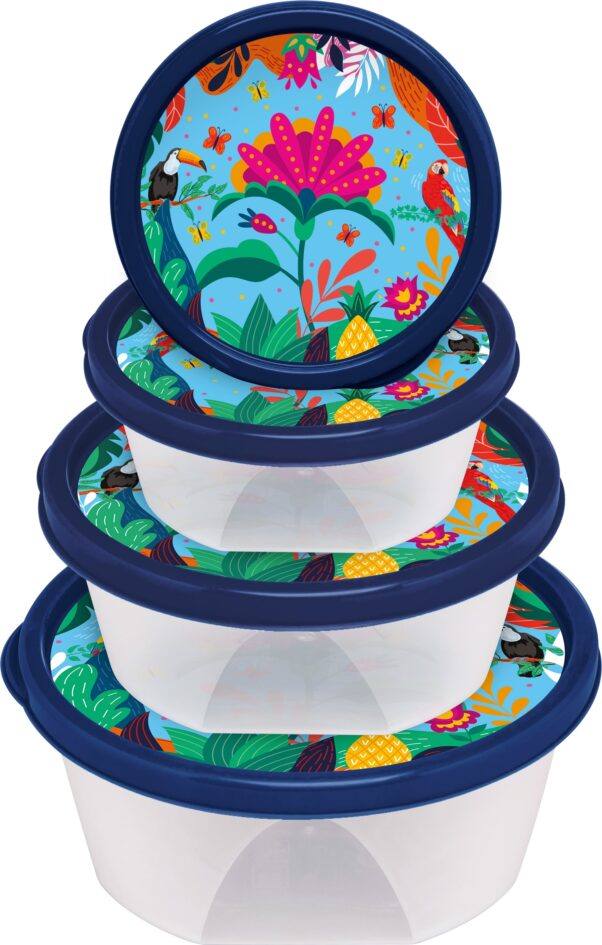 CONJ. 04 POTES REDONDOS 210/370/740/1220ML DECOR