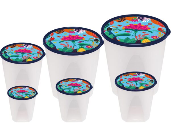 CONJ POTES MANTIMENTOS RED 6 PCS (600/970/1600/3200/5100/7700ML) DECOR