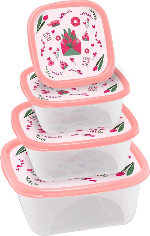 CONJ. 04 PCS QUAD. (230/390/690/1200ML) DECOR