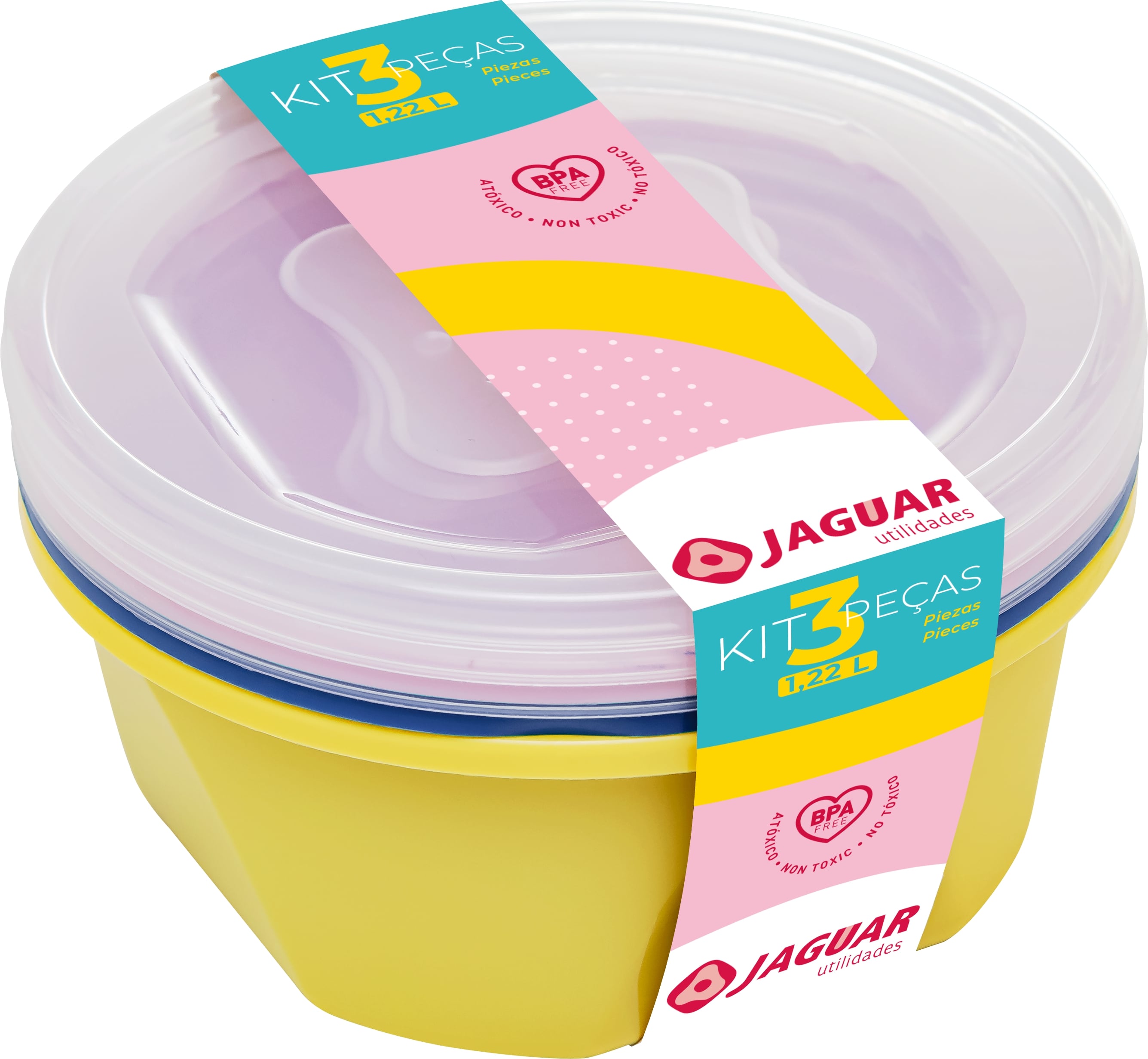 CONJ 3 PCS RED. 1,22L - MIX COLOR